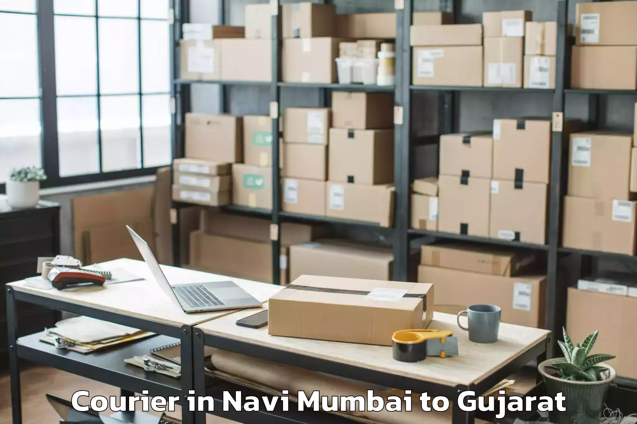 Top Navi Mumbai to Surat City Courier Available